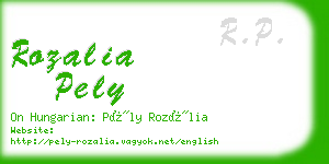 rozalia pely business card